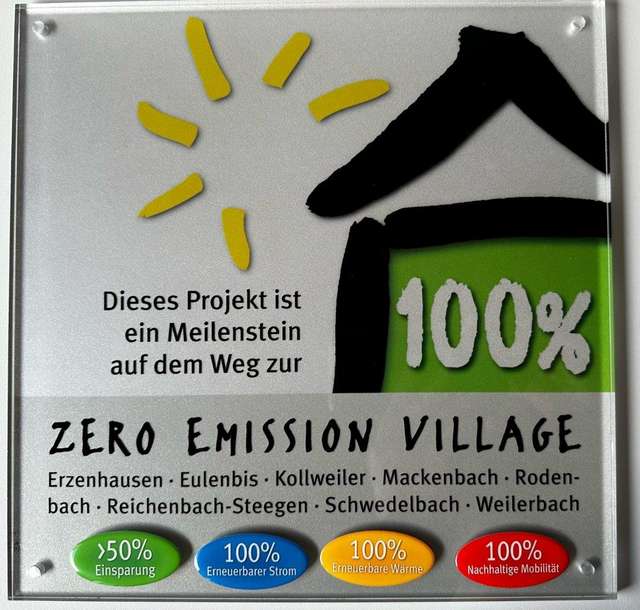 Meilenstein-Plakette der VG Weilerbach