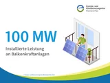 Grafik mit Text: 100 MW installierte Leistung Balkonkraft