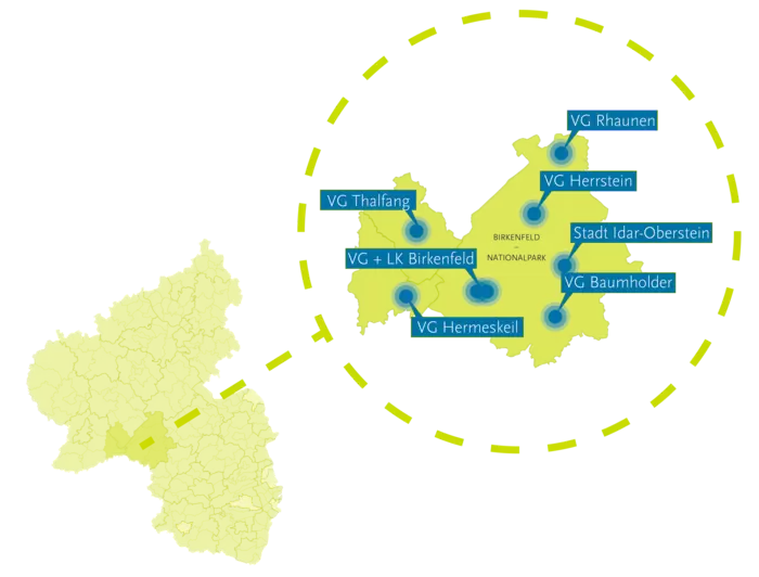 Die Teilnehmer-Kommunen des Interkommunalen Netzwerks Energie (IkoNE)
