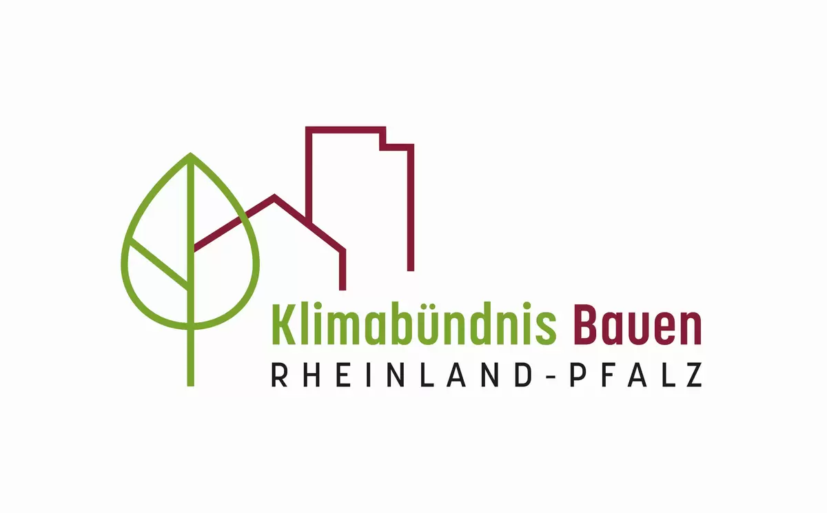 Logo des Klimabündnis Bauen Rheinland-Pfalz