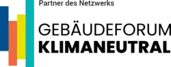 Logo für Netzwerkpartner des Gebäudeforums klimaneutral