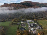 Luftbild eines Klärwerks