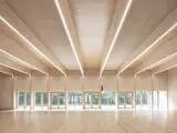 Innenansicht der Kulturhalle Schaidt
