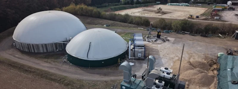 Blick auf Biogasanlage in Hermeskeil