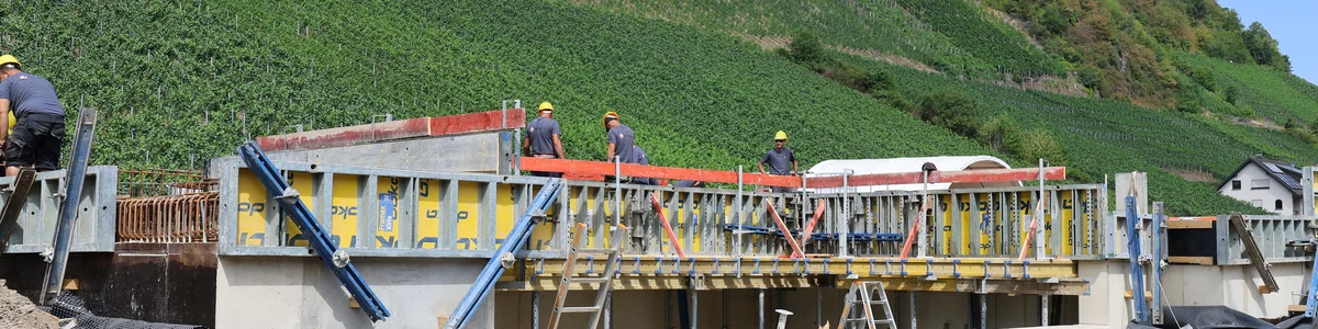 Baustelle des Heizkraftwerks in Dernau
