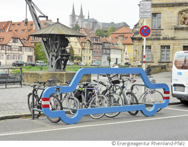 Fahrradparkplatz in der Stadt