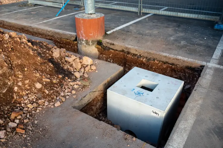 Errichtung Ladesäule-Fertigfundament