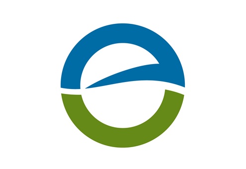 Bildmarke EKA.rlp: kleines e oben blau unten grün